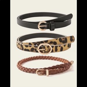 3 Skinny Waist belts.